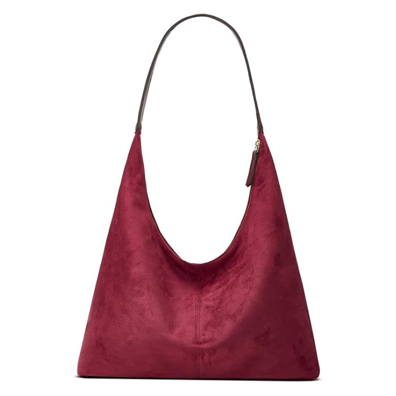 Suede Crescent Bag